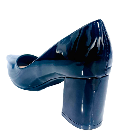 Tacon Grueso Zapato Para Dama Inglese Valeria Negro Patente 3Z79231-1