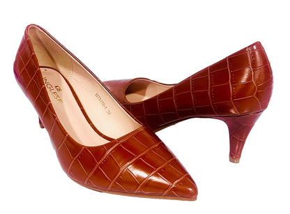 Tacon Bajo Zapato Para Dama Inglese Stella Camel Coco 3Z79245-1