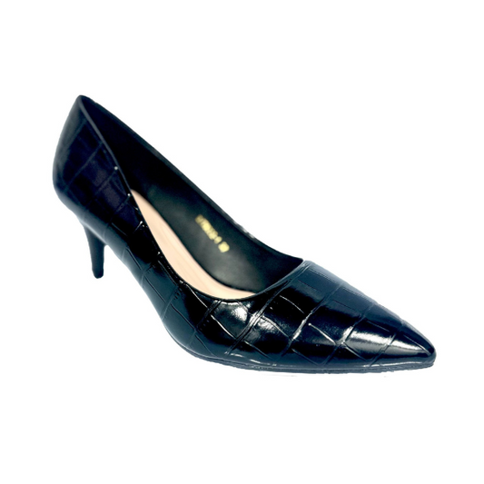 Tacon Bajo Zapato Para Dama Inglese Stella Negro Coco 3Z79245-1