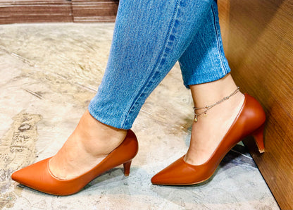 Tacon Bajo Zapato Para Dama Inglese Stella Camel 3Z79245-1