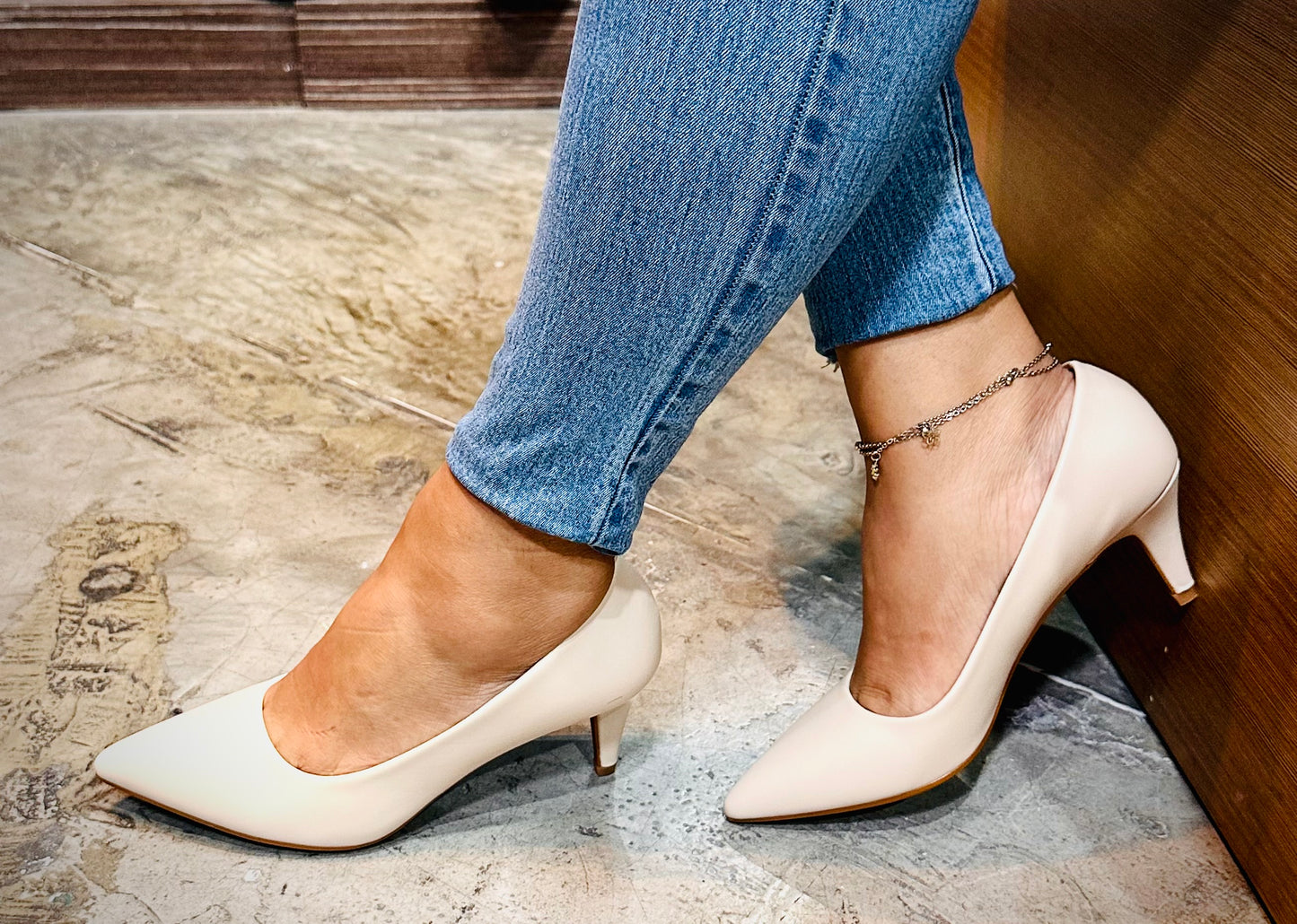 Tacon Medio Zapato Para Dama Inglese Stella Nude 3Z79245-1