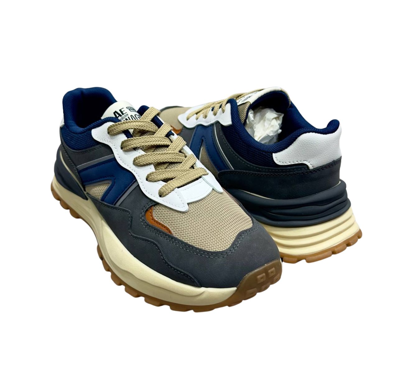 Zapatos Deportivos Casuales Caballero Inglese Jornet rt 1006 azul  gris