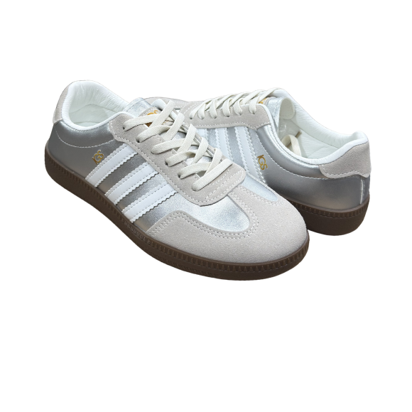 Zapatos Deportivos Casuales Dama Inglese levrone plata