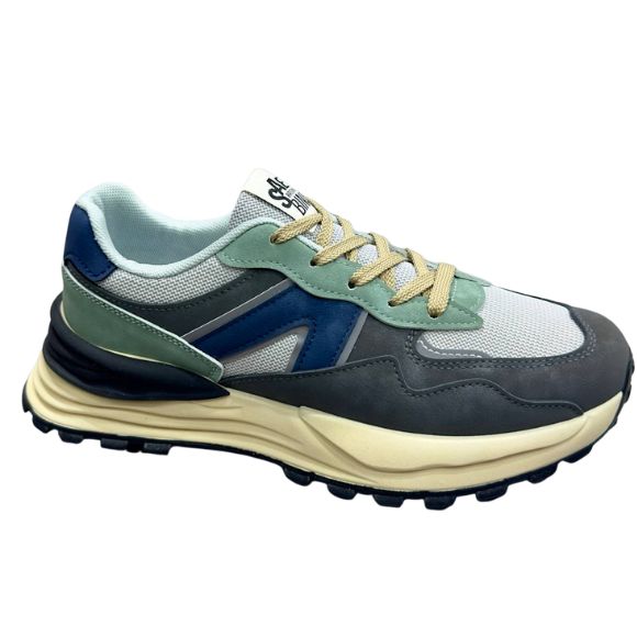 Zapatos Deportivos Casuales Caballero Inglese Jornet rt 1006 verde  gris