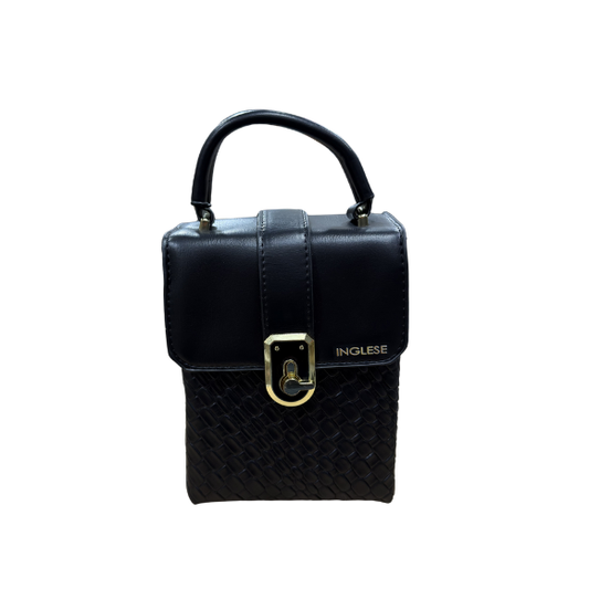 Cartera pequeña bandolera  de mujer elegante Inglese Ca-2039 negra