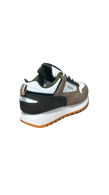Zapatos Deportivos Casuales Dama Inglese Derby Blanco Beige