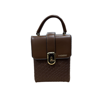 Cartera pequeña bandolera  de mujer elegante Inglese Ca-2039 camel