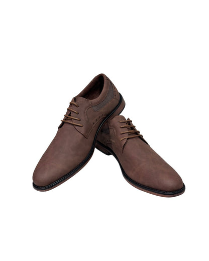 Zapato De Vestir Trenzas Caballero Inglese Boston Marrón 55A