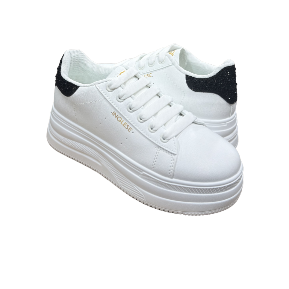 Zapatos Deportivos Casuales Dama Inglese Ondina blanco negro