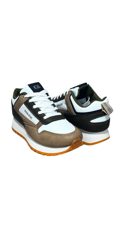 Zapatos Deportivos Casuales Dama Inglese Derby Blanco Beige