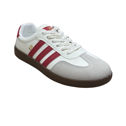 Zapatos Deportivos Casuales Dama Inglese levrone blanco rojo