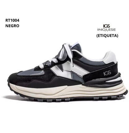 Zapatos Deportivos Casuales Caballero Inglese Lewis Rt1004 negro