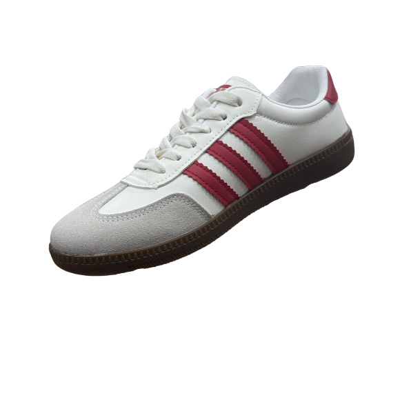 Zapatos Deportivos Casuales Dama Inglese levrone blanco rojo