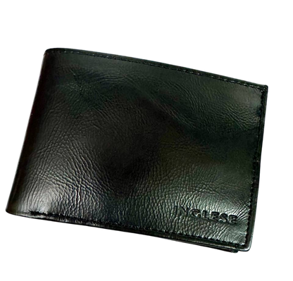Billetera Cartera Para Caballero 100% Cuero Inglese Negra BI02