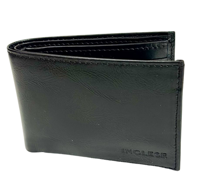 Billetera Cartera Para Caballero 100% Cuero Inglese Negra BI02