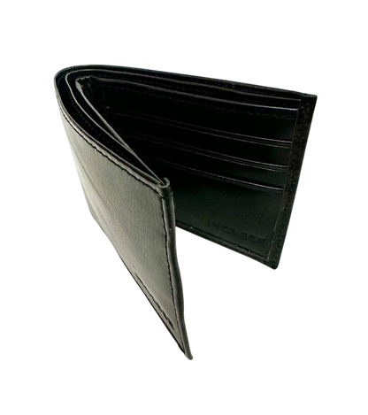 Billetera Cartera Para Caballero 100% Cuero Inglese Negra BI02