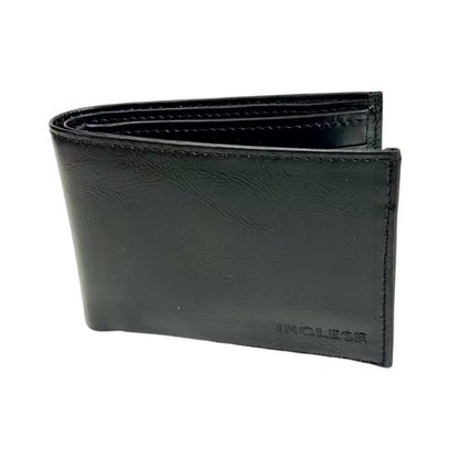 Billetera Cartera Para Caballero 100% Cuero Inglese Negra BI02