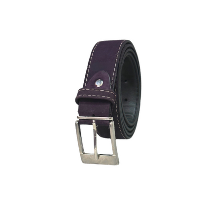 Correa Cinturon 100% Cuero gamuzado Inglese Uva NB