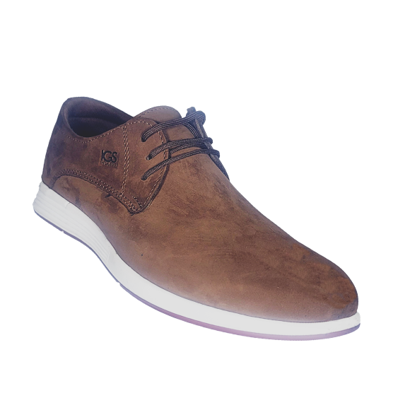 Zapato Casual Trenzas Caballero en cuero  Inglese Rimini Marron NB RM994