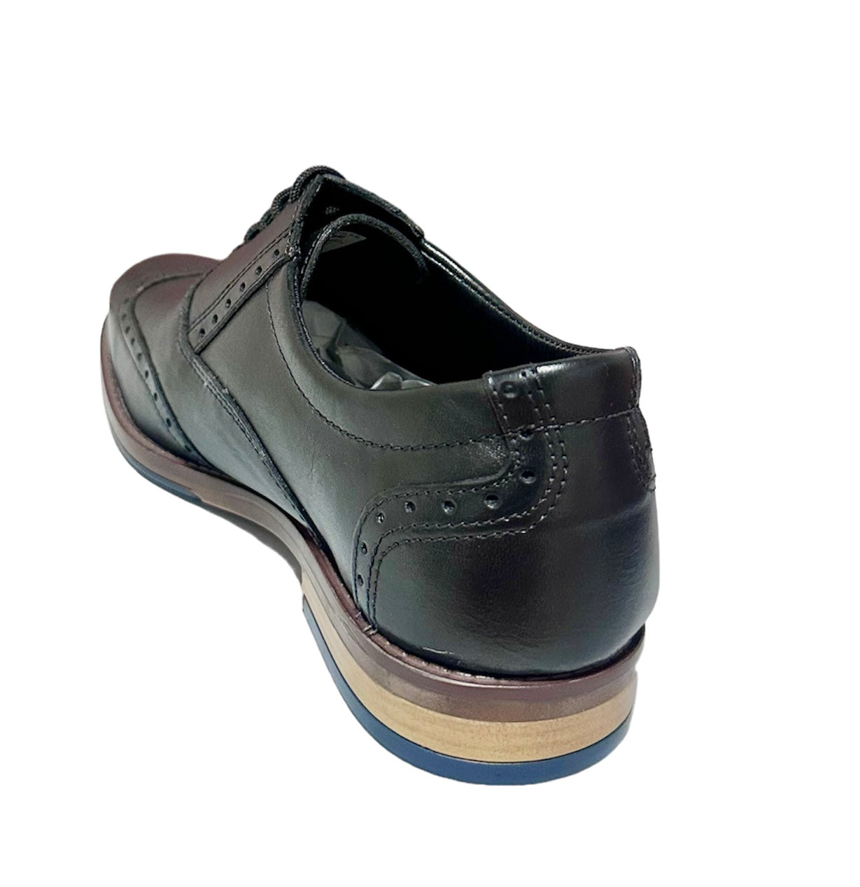 Zapato De Vestir Trenzas Caballero Inglese Hamburgo Negro HB936