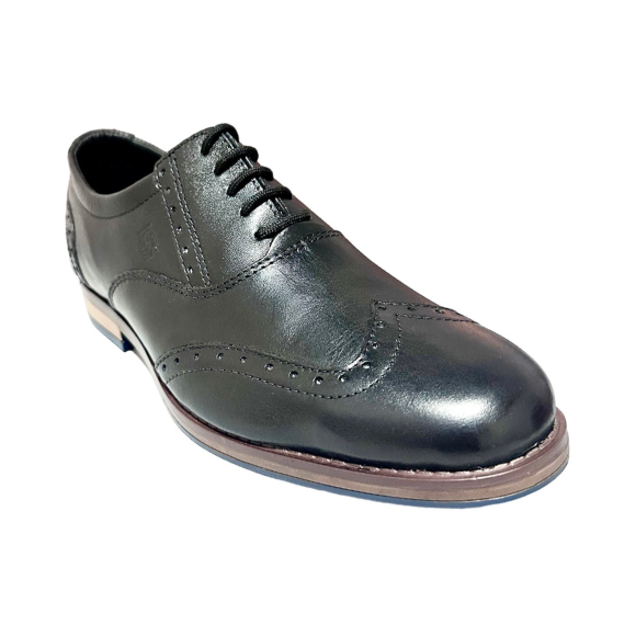 Zapato De Vestir Trenzas Caballero Inglese Hamburgo Negro HB936