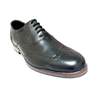 Zapato De Vestir Trenzas Caballero Inglese Hamburgo Negro HB936
