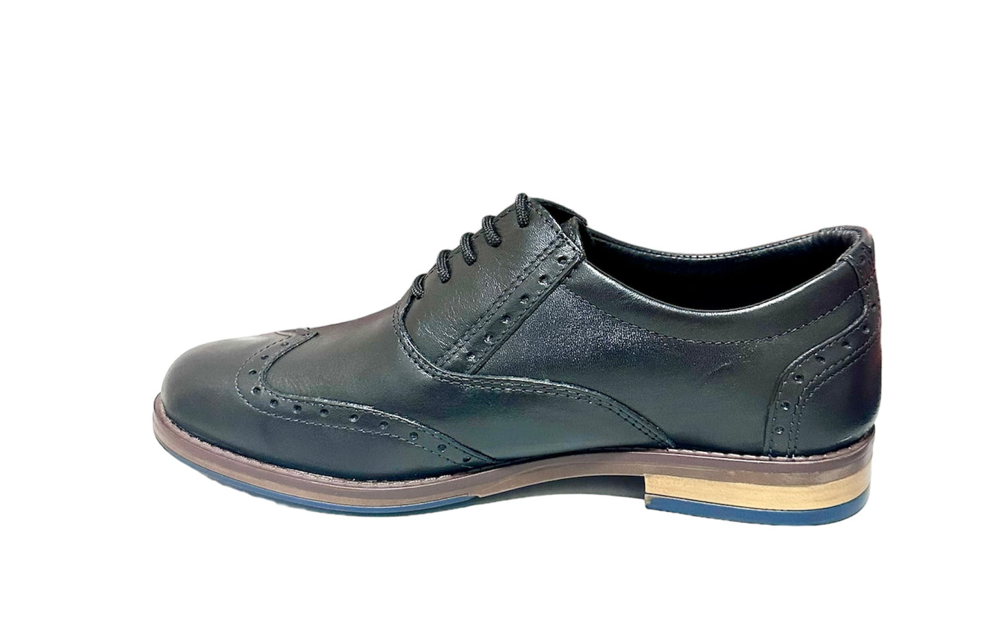 Zapato De Vestir Trenzas Caballero Inglese Hamburgo Negro HB936