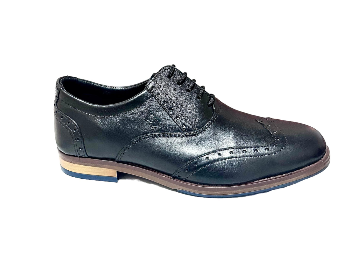 Zapato De Vestir Trenzas Caballero Inglese Hamburgo Negro HB936