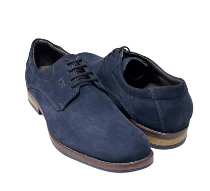 Zapato De Vestir Trenzas Caballero Inglese Hambugo Azul HB988NB