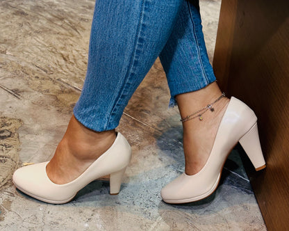 Tacon Zapato Para Dama Inglese Gianna Nude KZ0928-5