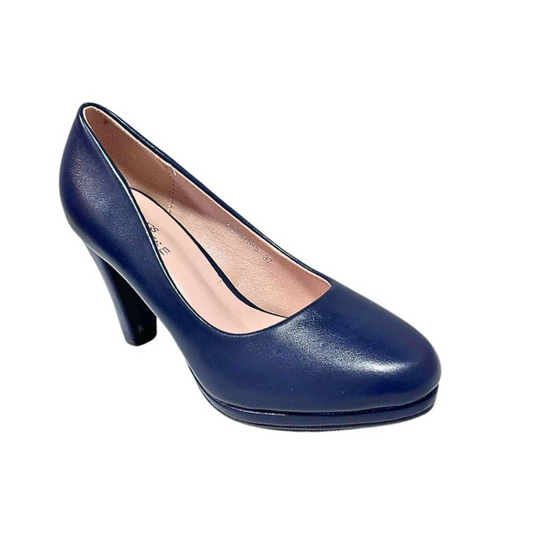 Tacon Zapato Para Dama Inglese Gianna Azul KZ0928-5