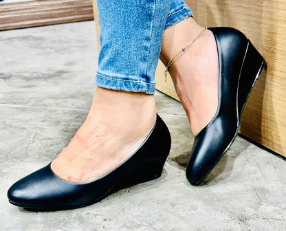 Tacon Plataforma Zapato Para Dama Inglese Lugano Negro LDS41838-1