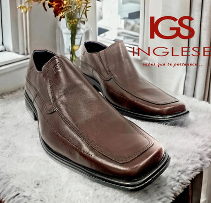 Zapato De Vestir Mocasín Caballero Inglese Levit Marron LV859