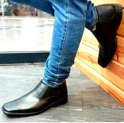 Zapato De Vestir Botín Caballero Inglese Levit Negro LV996