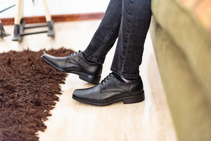 Zapato De Vestir Trenzas Caballero Inglese Levit Negro LV862