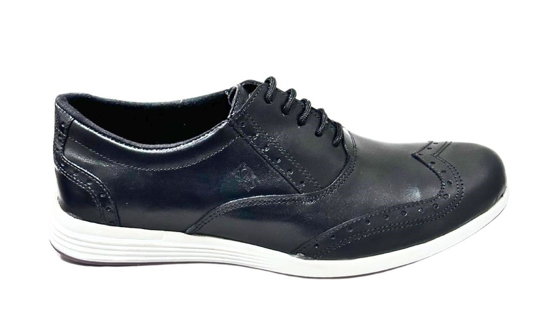 Zapato Casual Trenzas Caballero Inglese Rimini Negro Napa RM936
