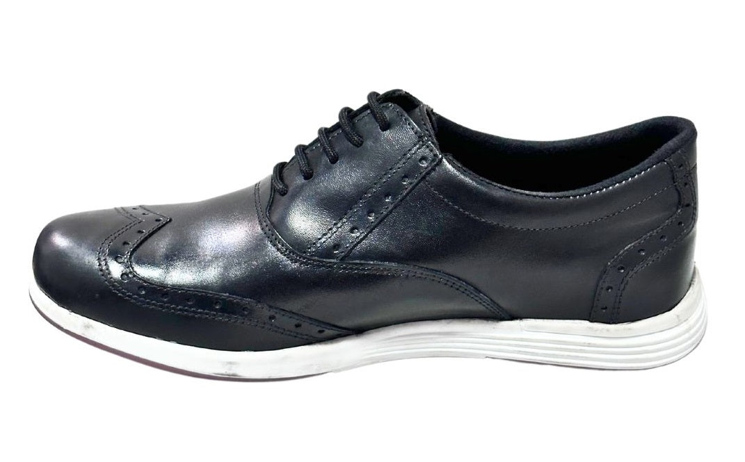 Zapato Casual Trenzas Caballero Inglese Rimini Negro Napa RM936