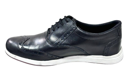 Zapato Casual Trenzas Caballero Inglese Rimini Negro Napa RM936