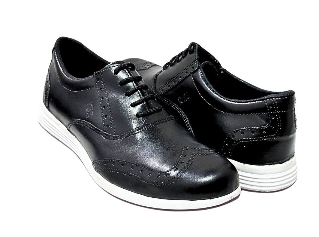 Zapato Casual Trenzas Caballero Inglese Rimini Negro Napa RM936