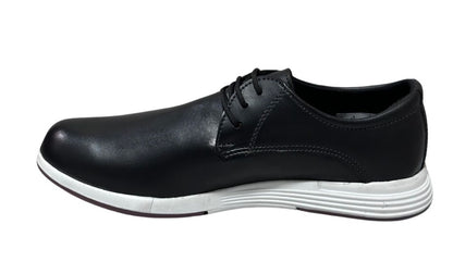 Zapato Casual Trenzas Caballero en piel Inglese Rimini Negro RM994