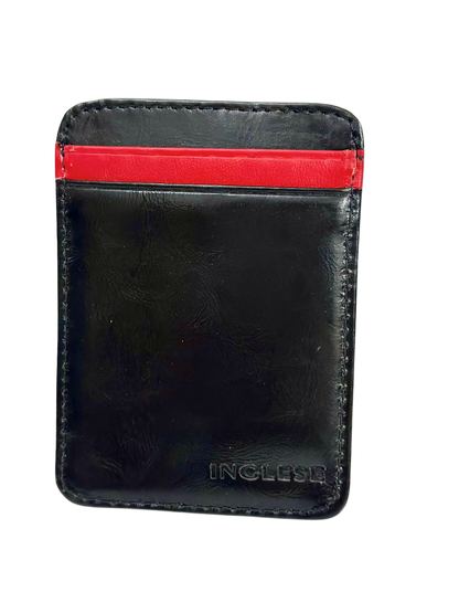 Tarjetero Cartera Para Caballero 100% Cuero Inglese Negro VT TA04
