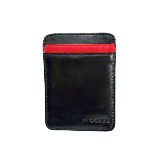 Tarjetero Cartera Para Caballero 100% Cuero Inglese Negro VT TA04