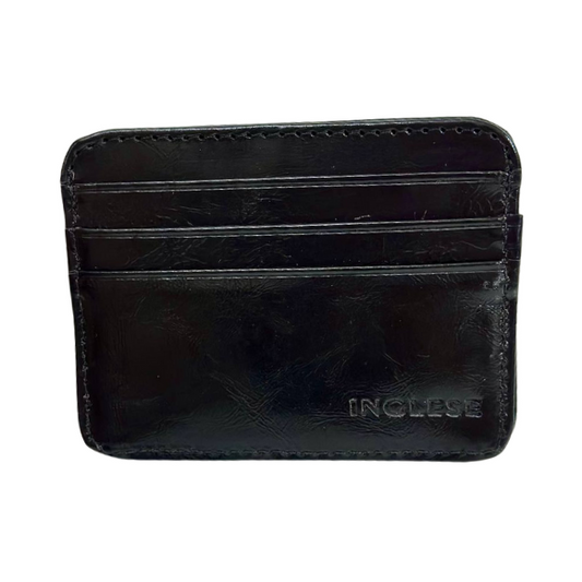 Tarjetero Cartera Para Caballero 100% Cuero Inglese Negro TA05