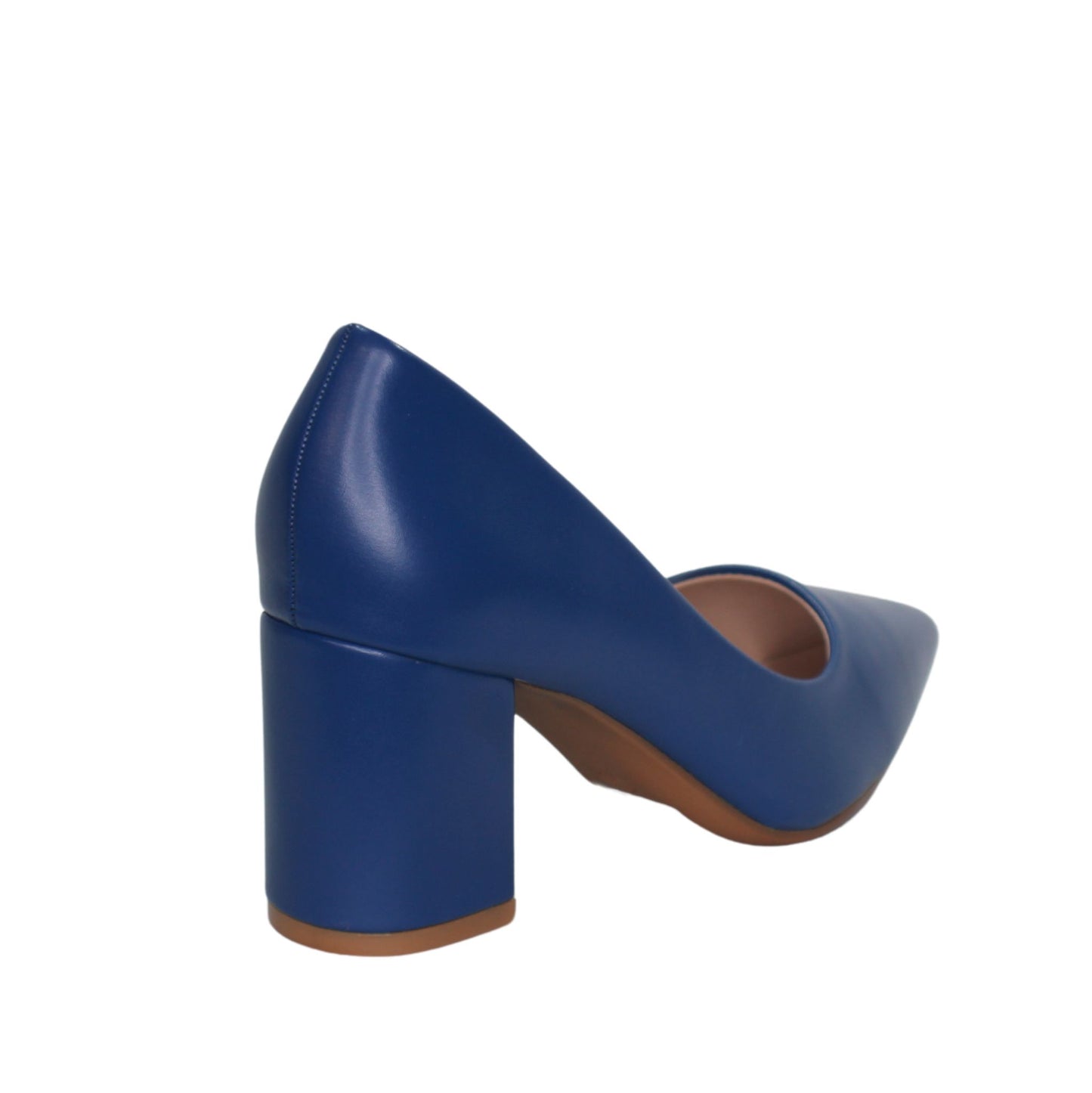 Tacon Grueso Zapato Para Dama Inglese Valeria Azul 3Z79231-1