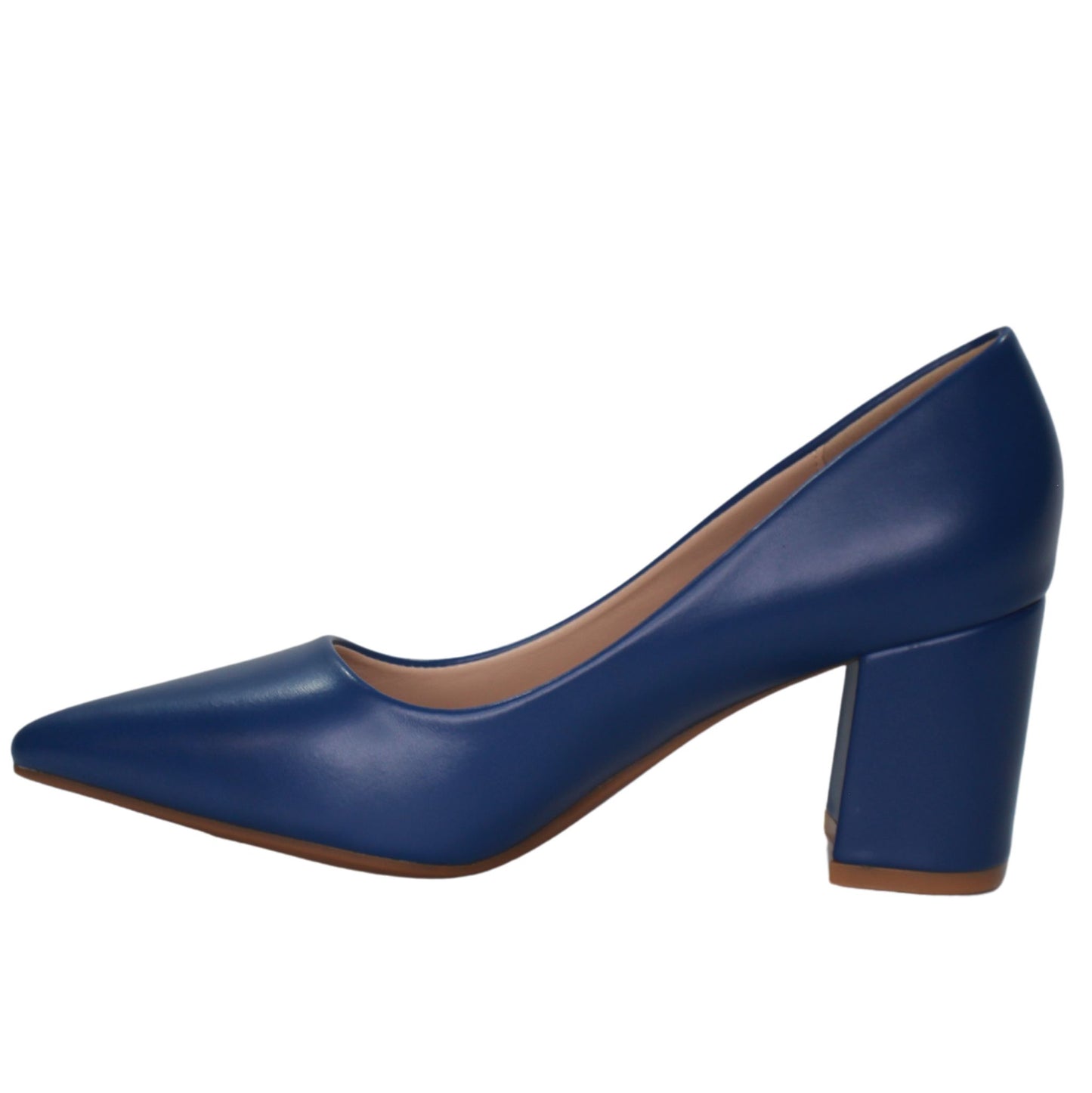 Tacon Grueso Zapato Para Dama Inglese Valeria Azul 3Z79231-1
