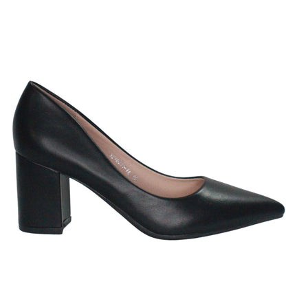 Tacon Grueso Zapato Para Dama Inglese Valeria Negro 3Z79231-1