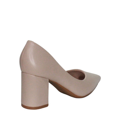 Tacon Grueso Zapato Para Dama Inglese Valeria Nude 3Z79231-1